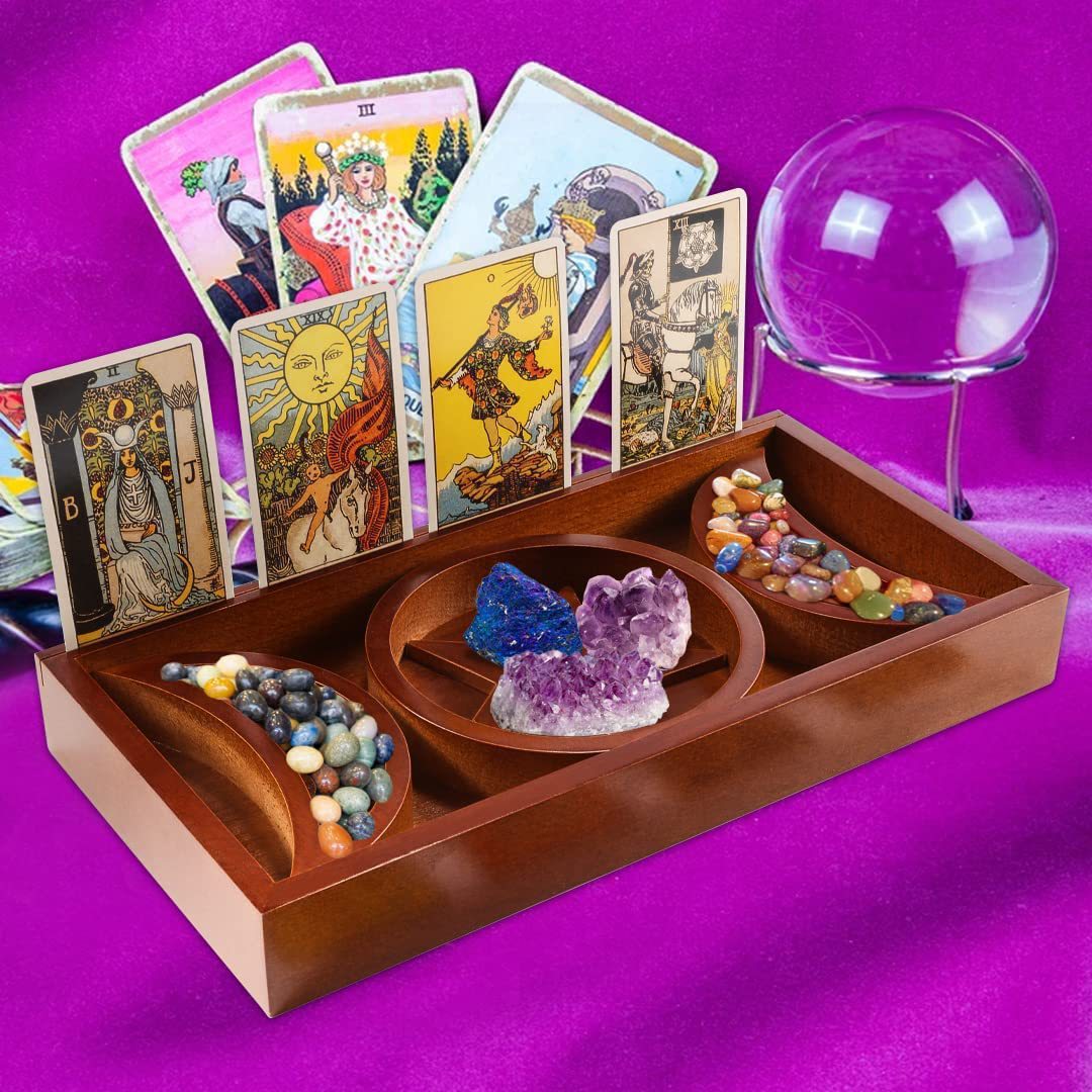 Reikistal Tarot stand wooden crystal stand