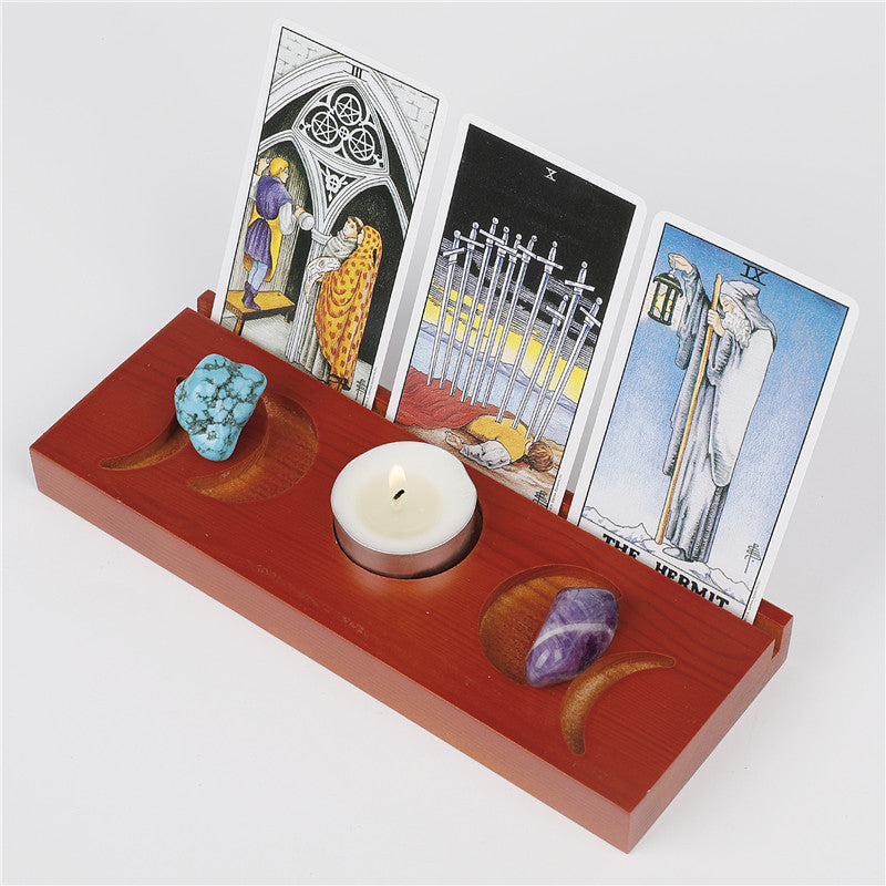 Reikistal Tarot stand wooden crystal stand