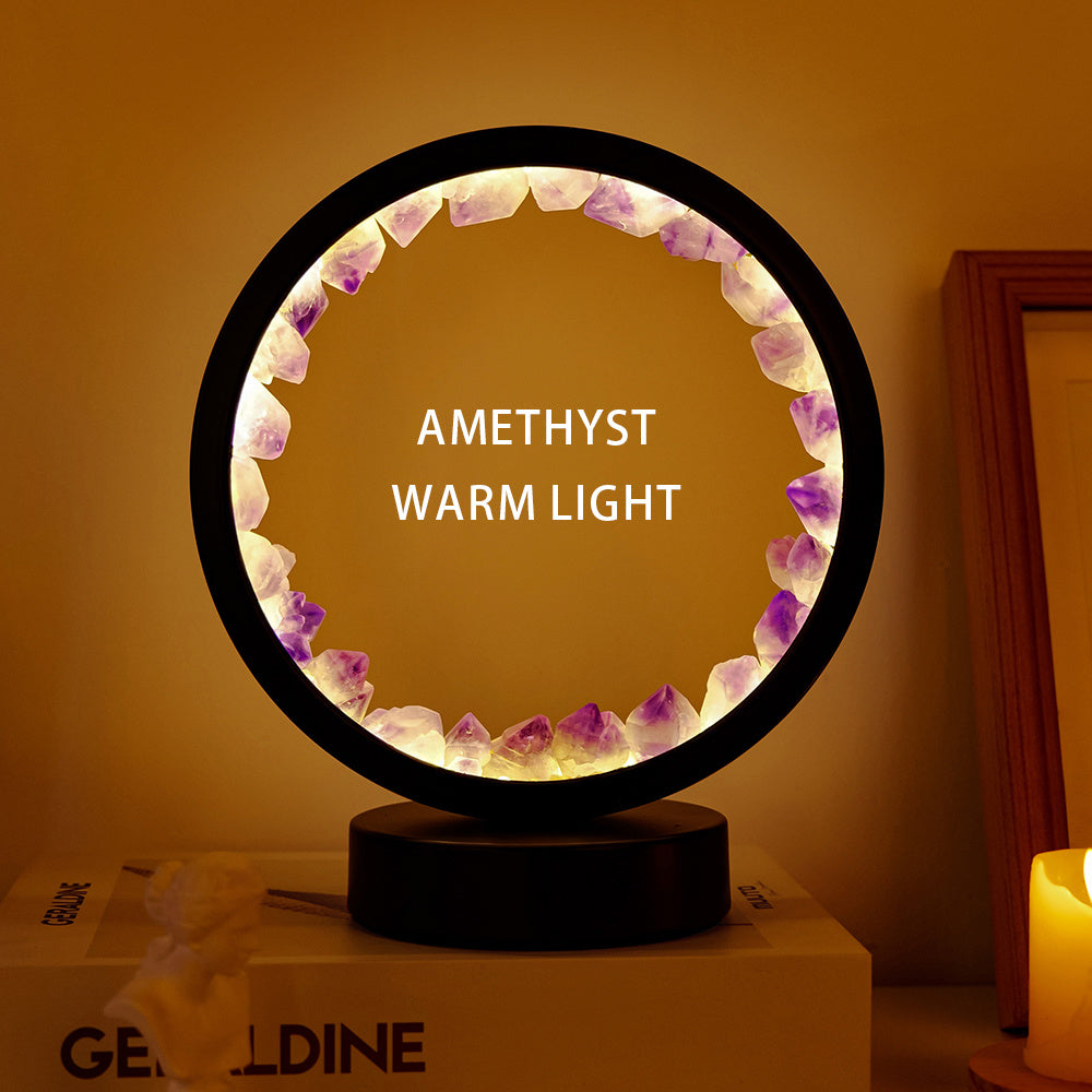 Reikistal Rechargeable Amethyst Circle Decorative Lights