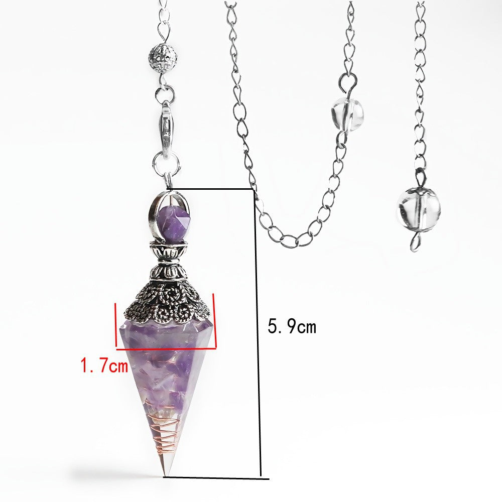 Reikistal Crystal Chips Pendulum Pendant