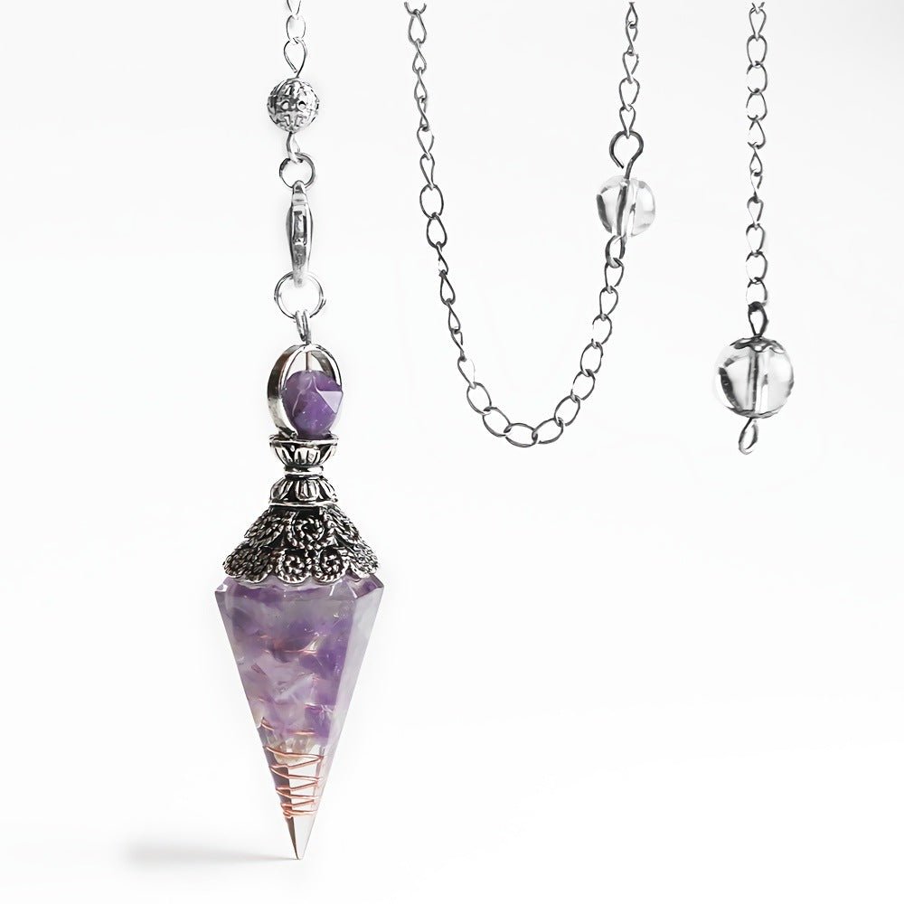 Reikistal Crystal Chips Pendulum Pendant