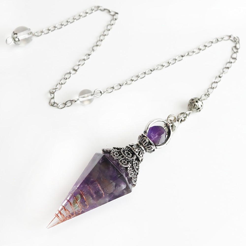 Reikistal Crystal Chips Pendulum Pendant