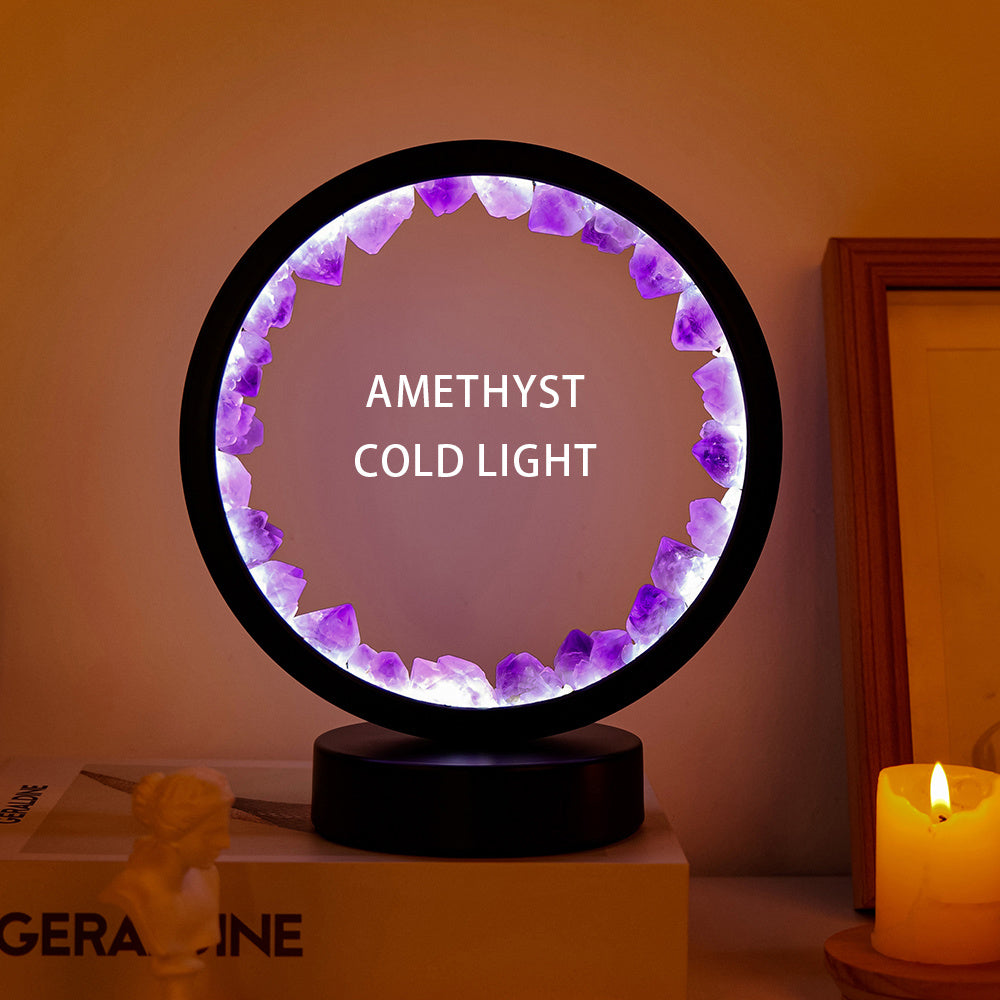 Reikistal Rechargeable Amethyst Circle Decorative Lights