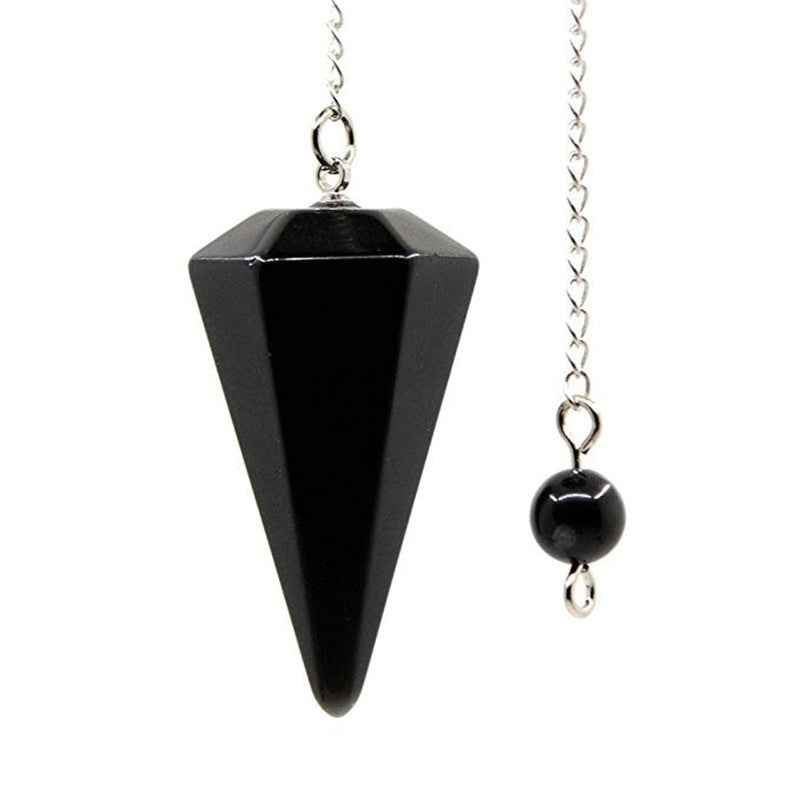 Reikistal Gemstone Hexagonal Pointed Pendant Pendulum