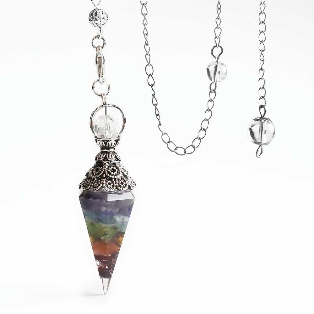 Reikistal Crystal Chips Pendulum Pendant