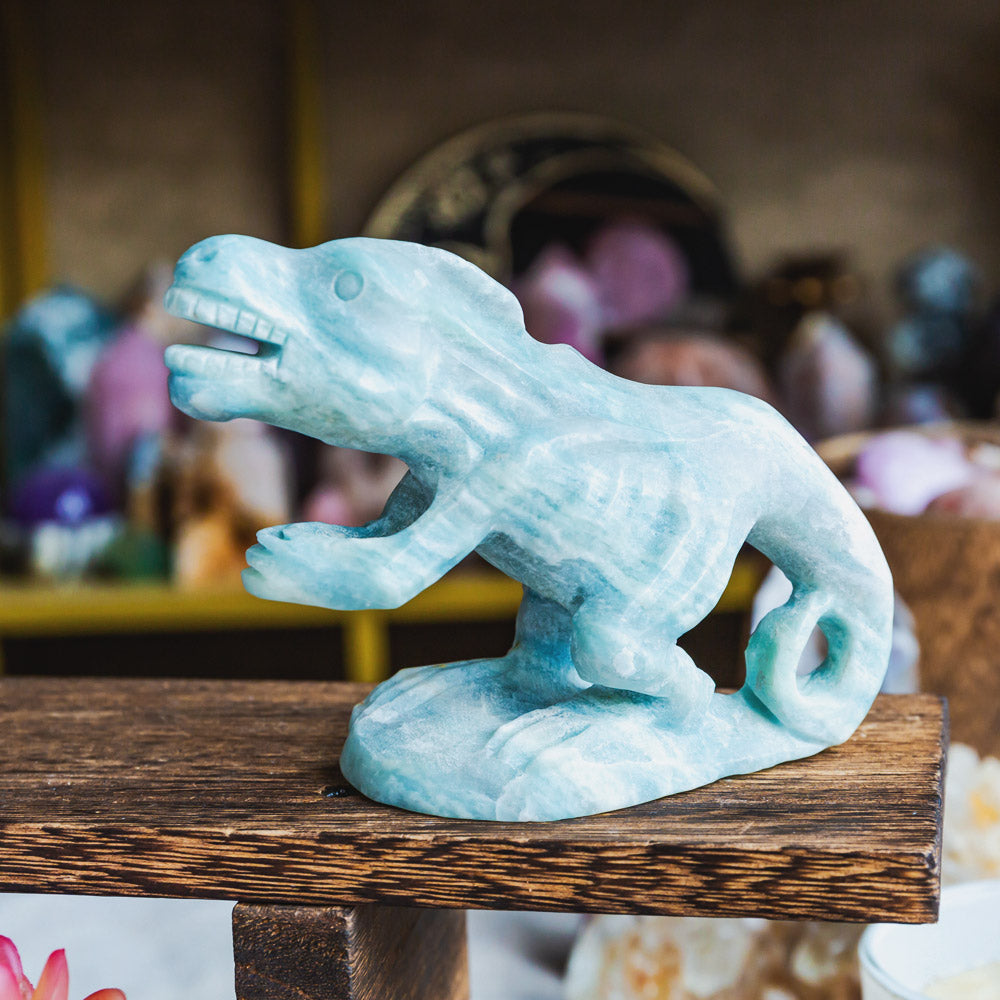 Reikistal Blue Aragonite Tyrannosaurus