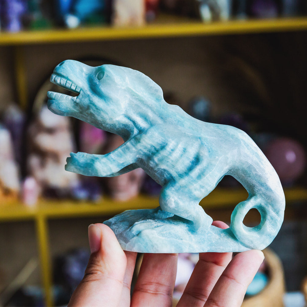 Reikistal Blue Aragonite Tyrannosaurus