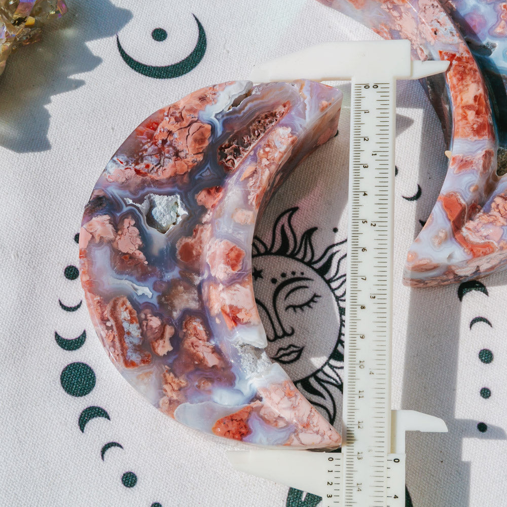 Reikistal Pink Agate Moon Bowl