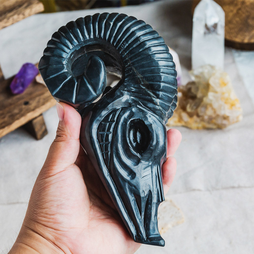 Reikistal Shungite Sheep Head