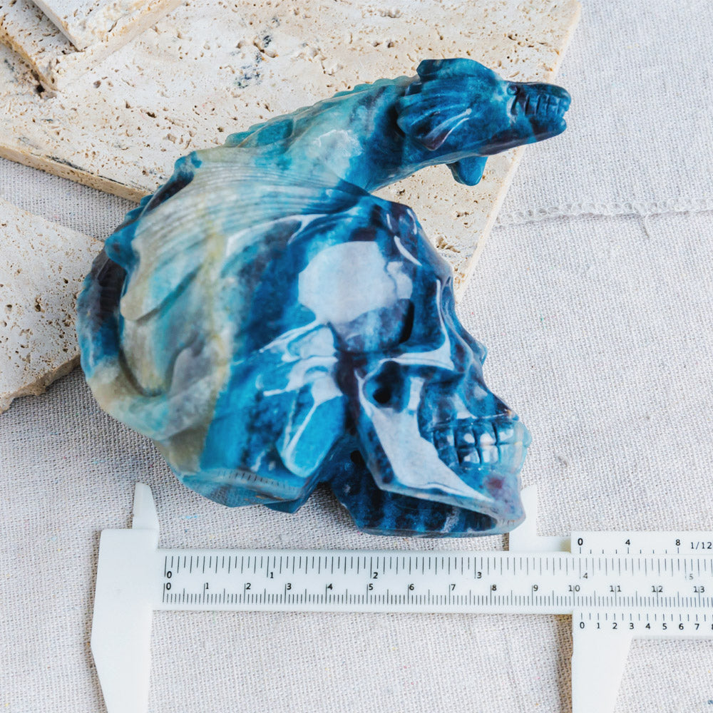 Reikistal Trolleite Skull With Flying Dragon
