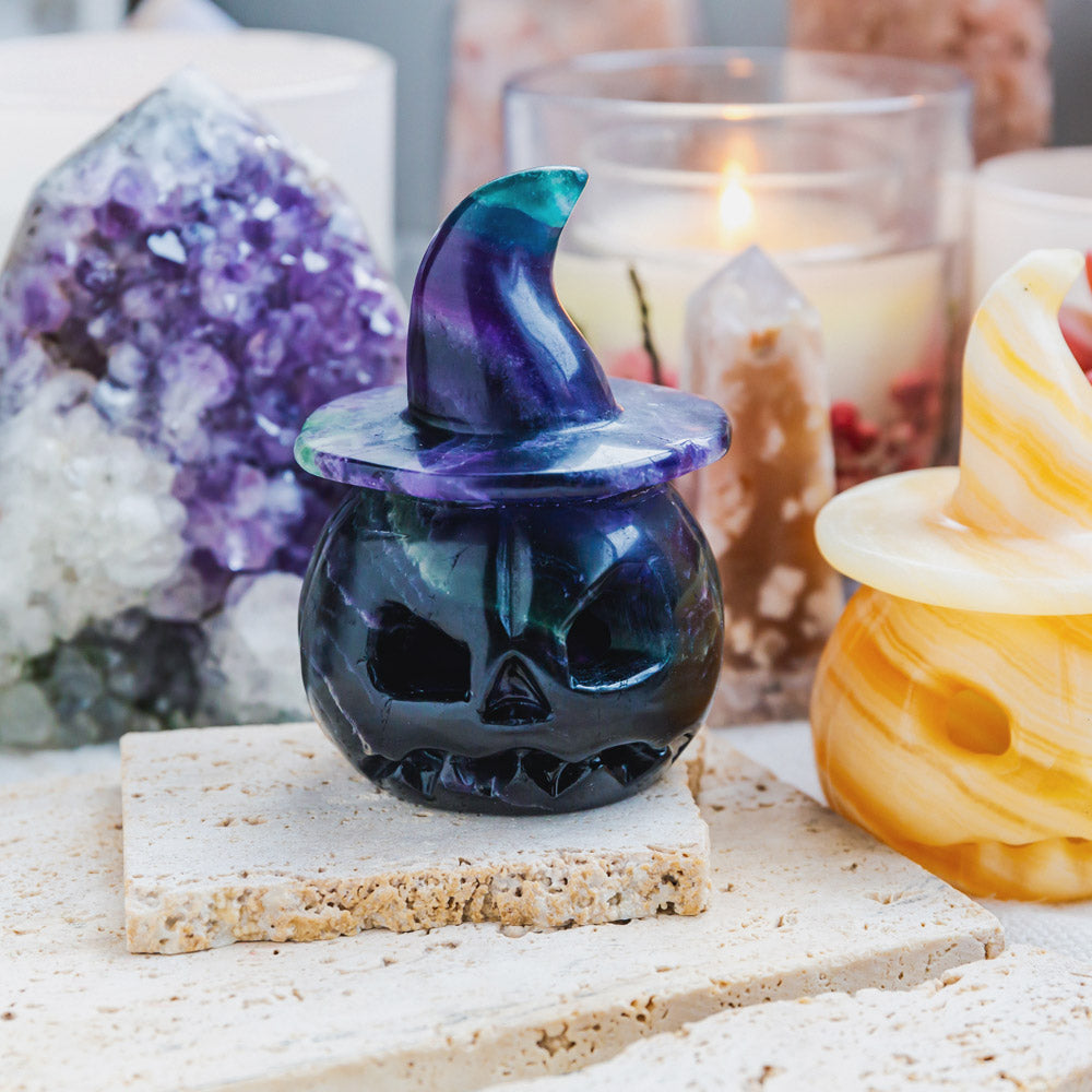 Reikistal Crystal Hollow Out Pumpkin