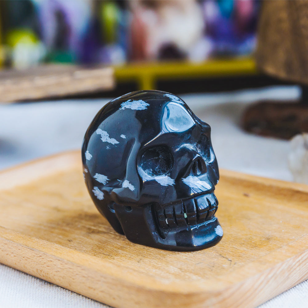 Reikistal Snowflake Obsidian Skull