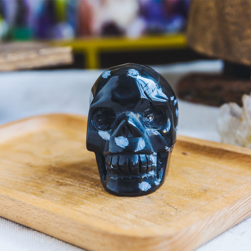Reikistal Snowflake Obsidian Skull