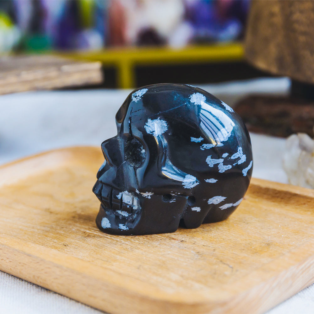 Reikistal Snowflake Obsidian Skull