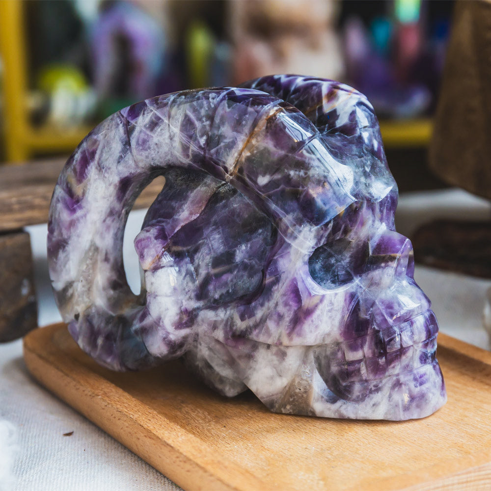 Reikistal Dream Amethyst Sheep Skull