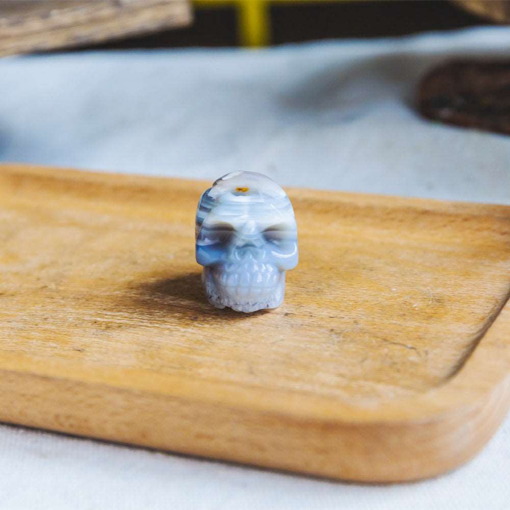 Reikistal 1'' Agate Skull