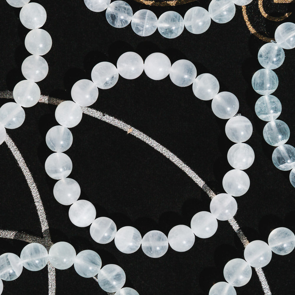 Reikicrystal White Silk Fluorite Bracelet