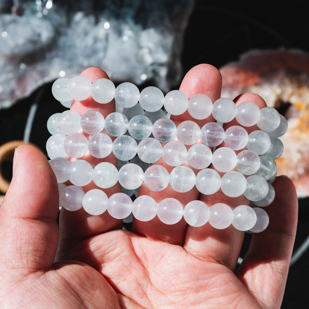 Reikicrystal White Silk Fluorite Bracelet