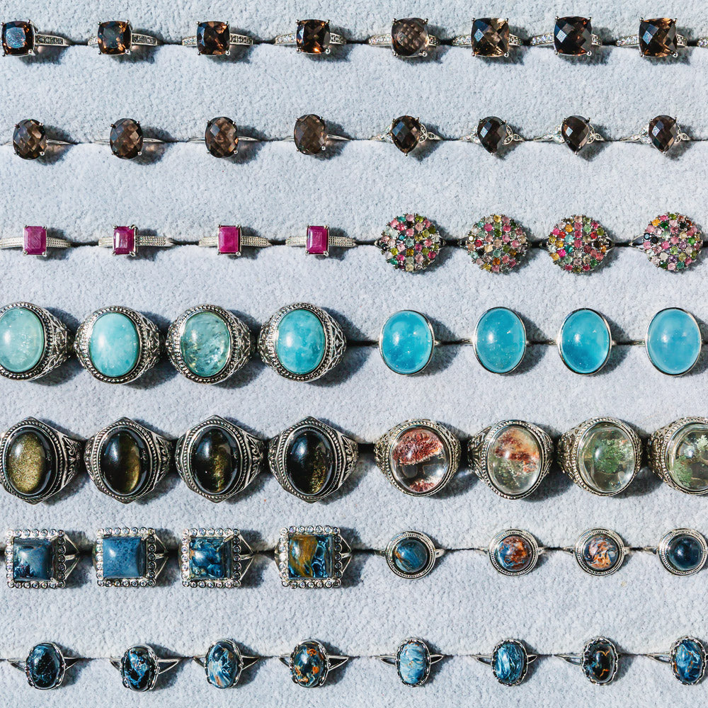 Reikicrystal Sparkle Crystal Ring Collection