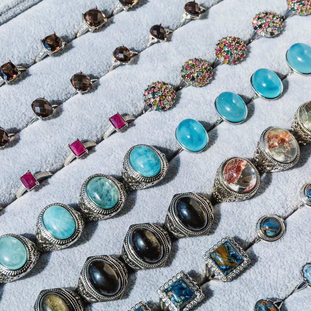 Reikicrystal Sparkle Crystal Ring Collection