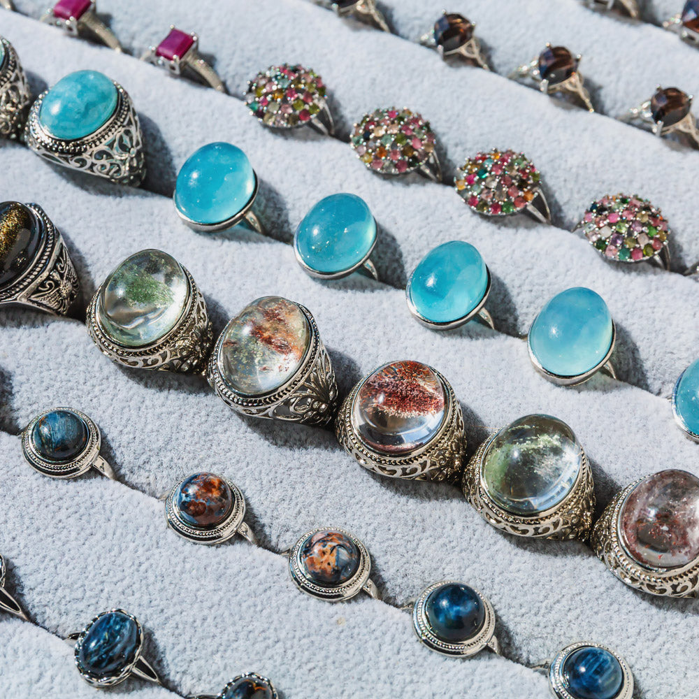 Reikicrystal Sparkle Crystal Ring Collection