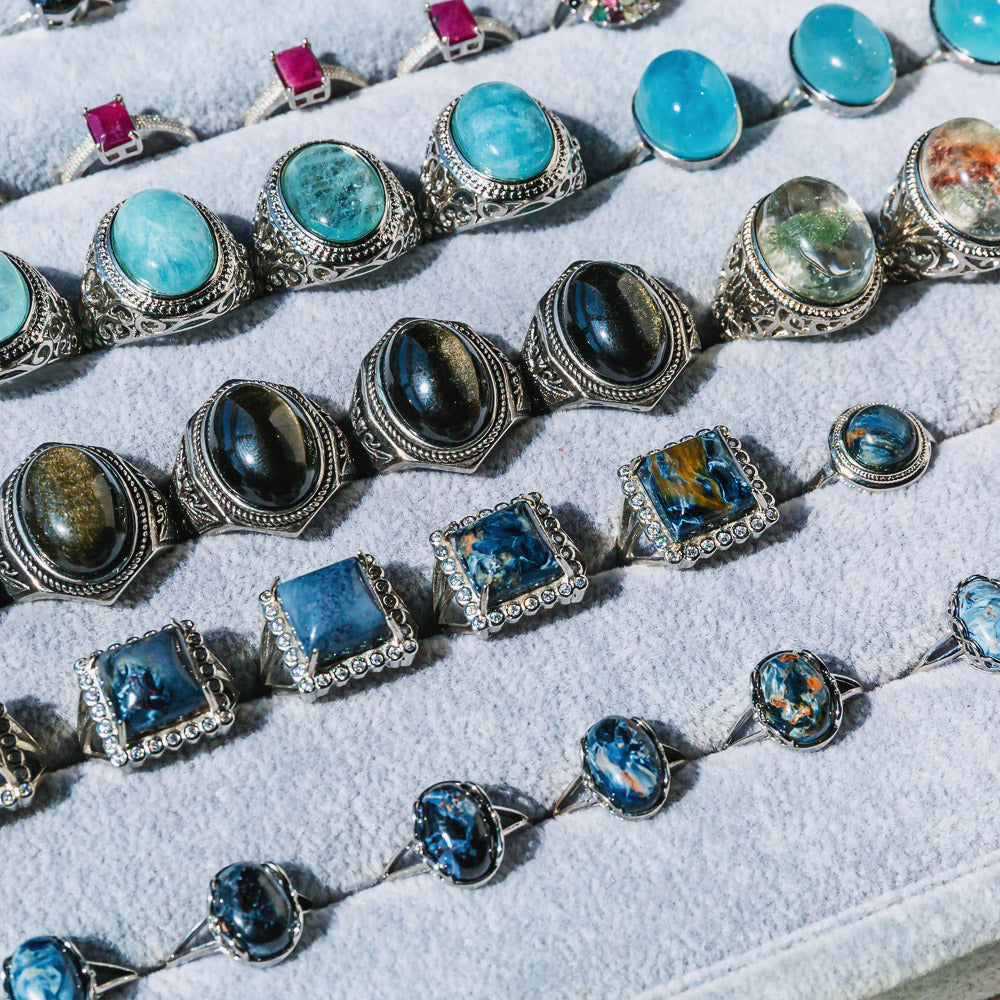 Reikicrystal Sparkle Crystal Ring Collection