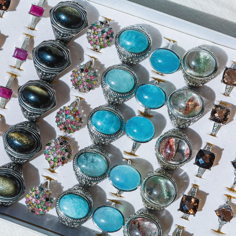 Reikicrystal Sparkle Crystal Ring Collection