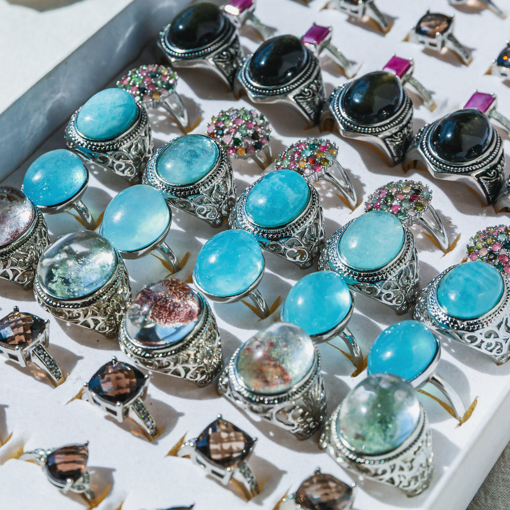 Reikicrystal Sparkle Crystal Ring Collection