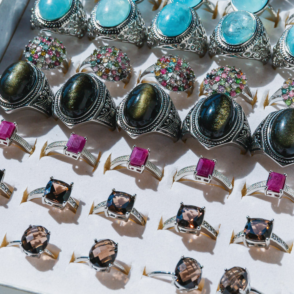 Reikicrystal Sparkle Crystal Ring Collection