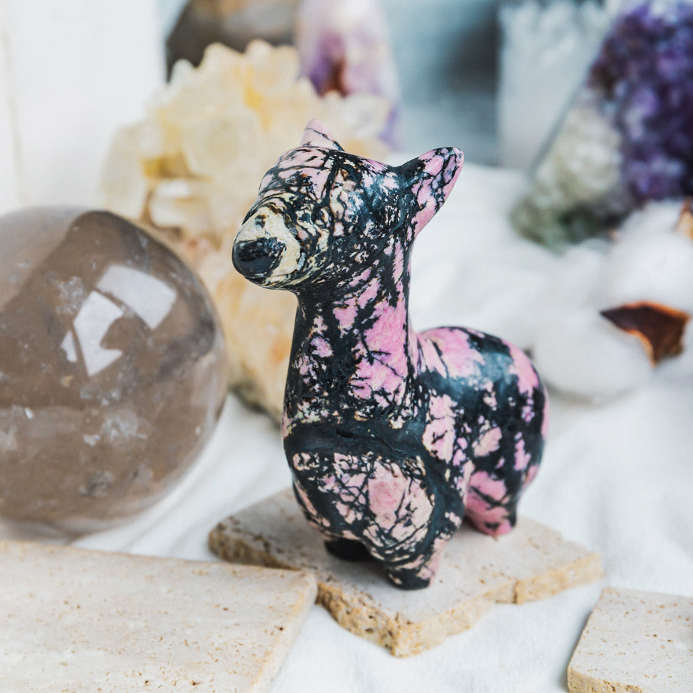 Reikistal Rhodonite Llama