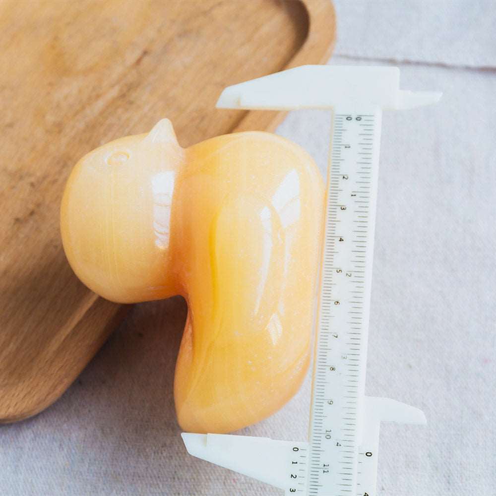 Reikistal 4'' Orange Calcite Duck