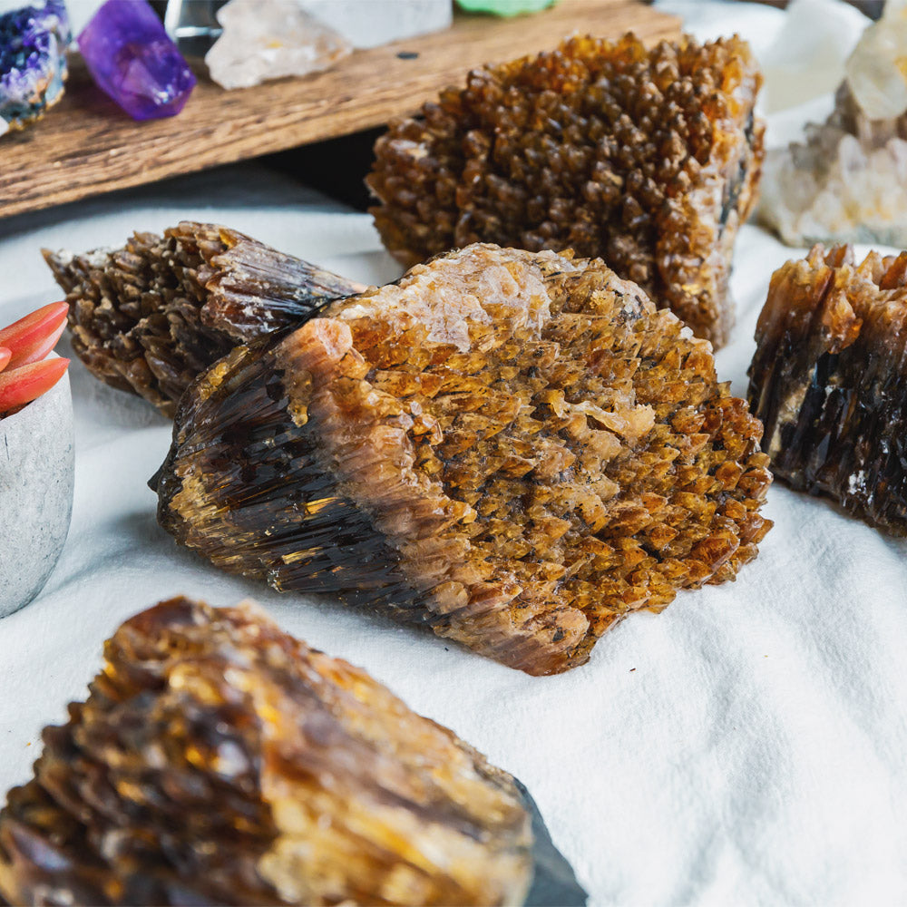 Reikistal Amber Calcite Cluster