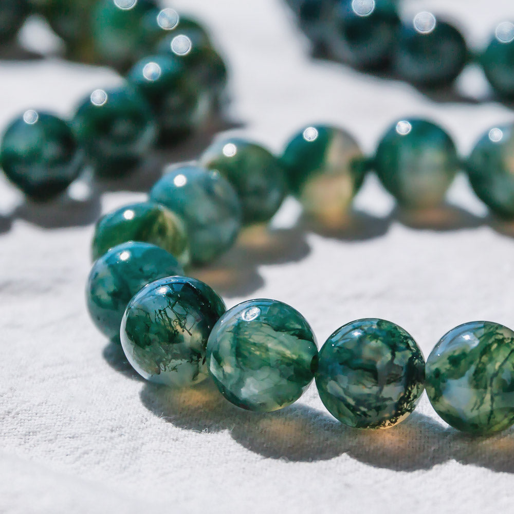 Reikicrystal Moss Agate Bracelet