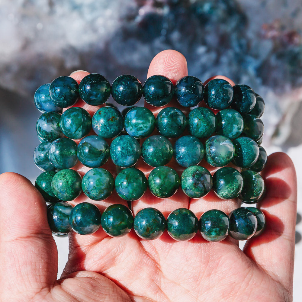 Reikicrystal Moss Agate Bracelet