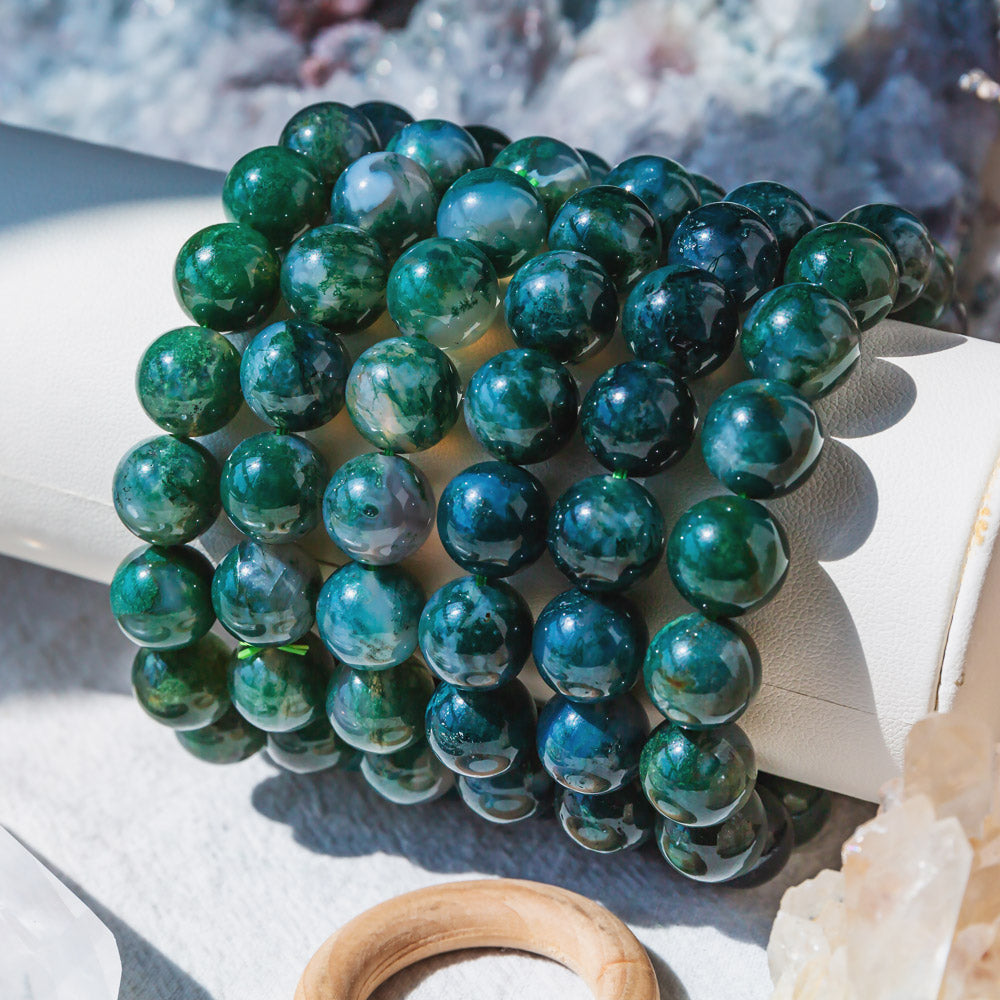 Reikicrystal Moss Agate Bracelet