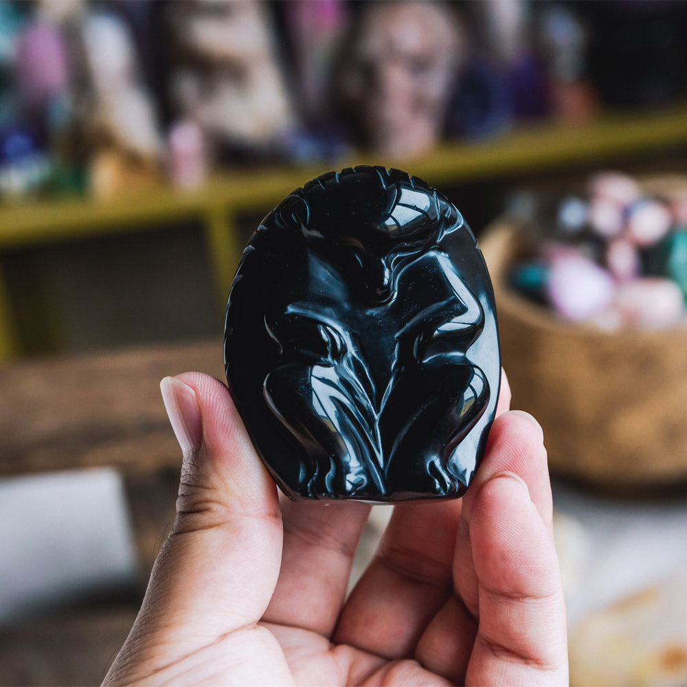 Reikistal Black Obsidian Hedgehog