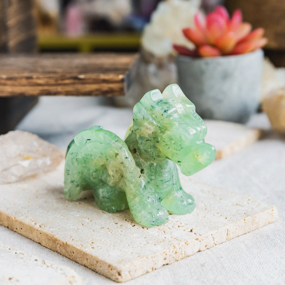 Reikistal Prehnite Flying Dragon