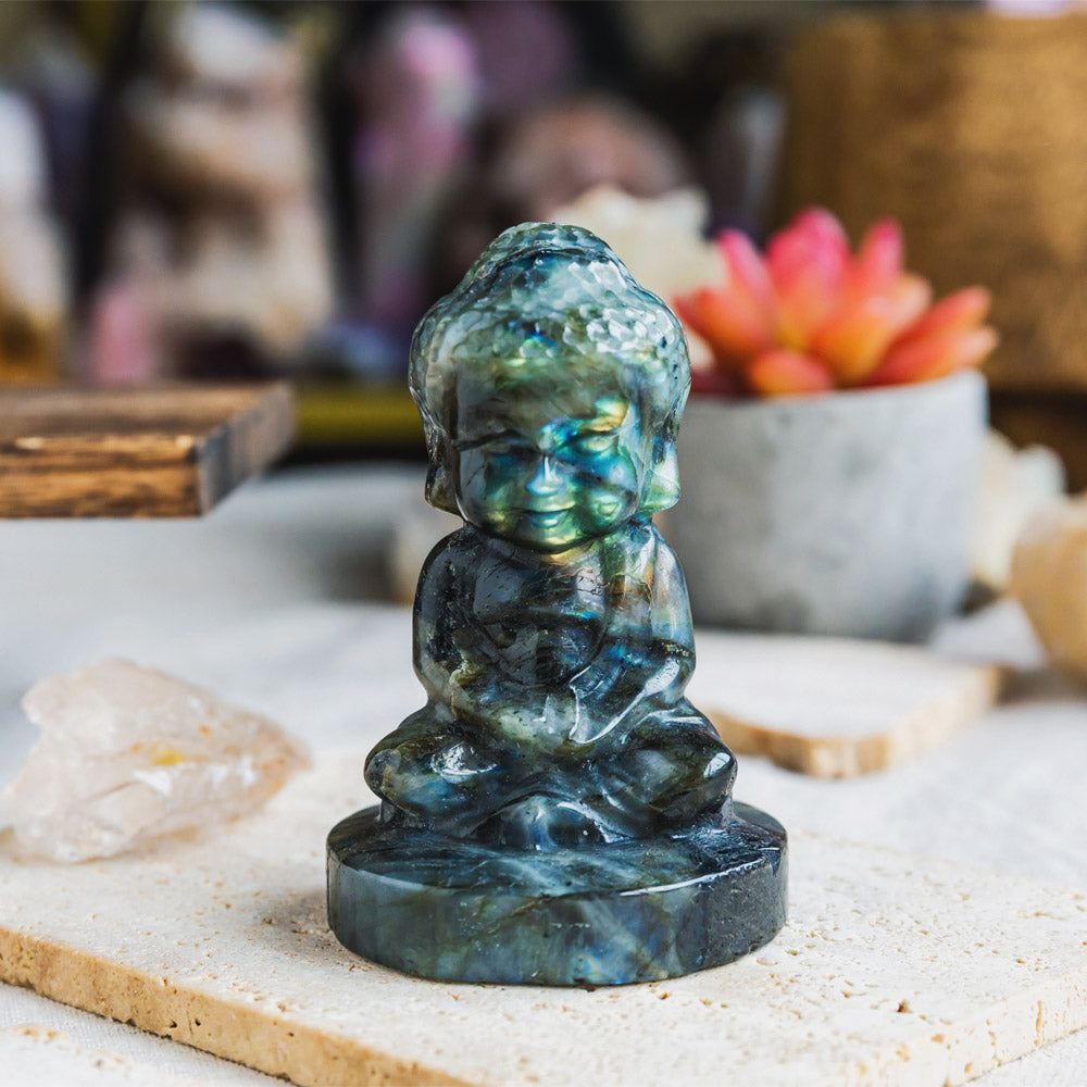 Reikistal Labradorite Baby Buddha