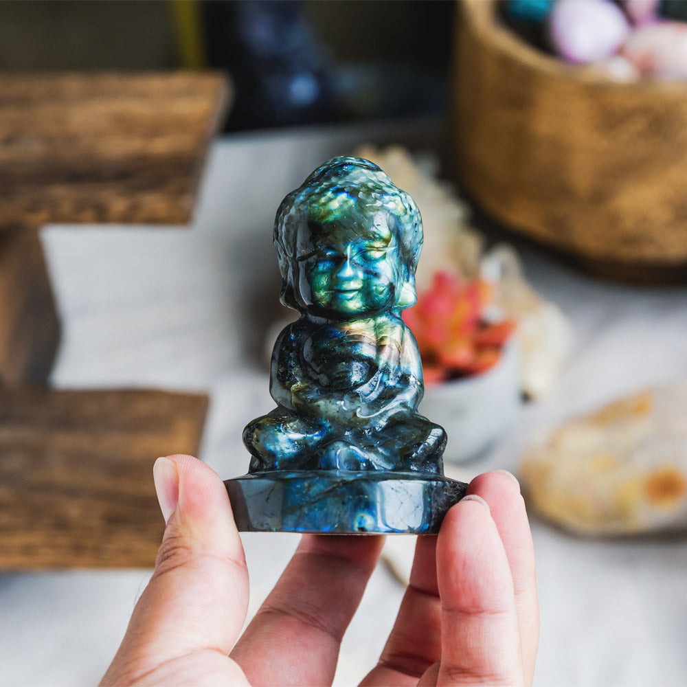 Reikistal Labradorite Baby Buddha