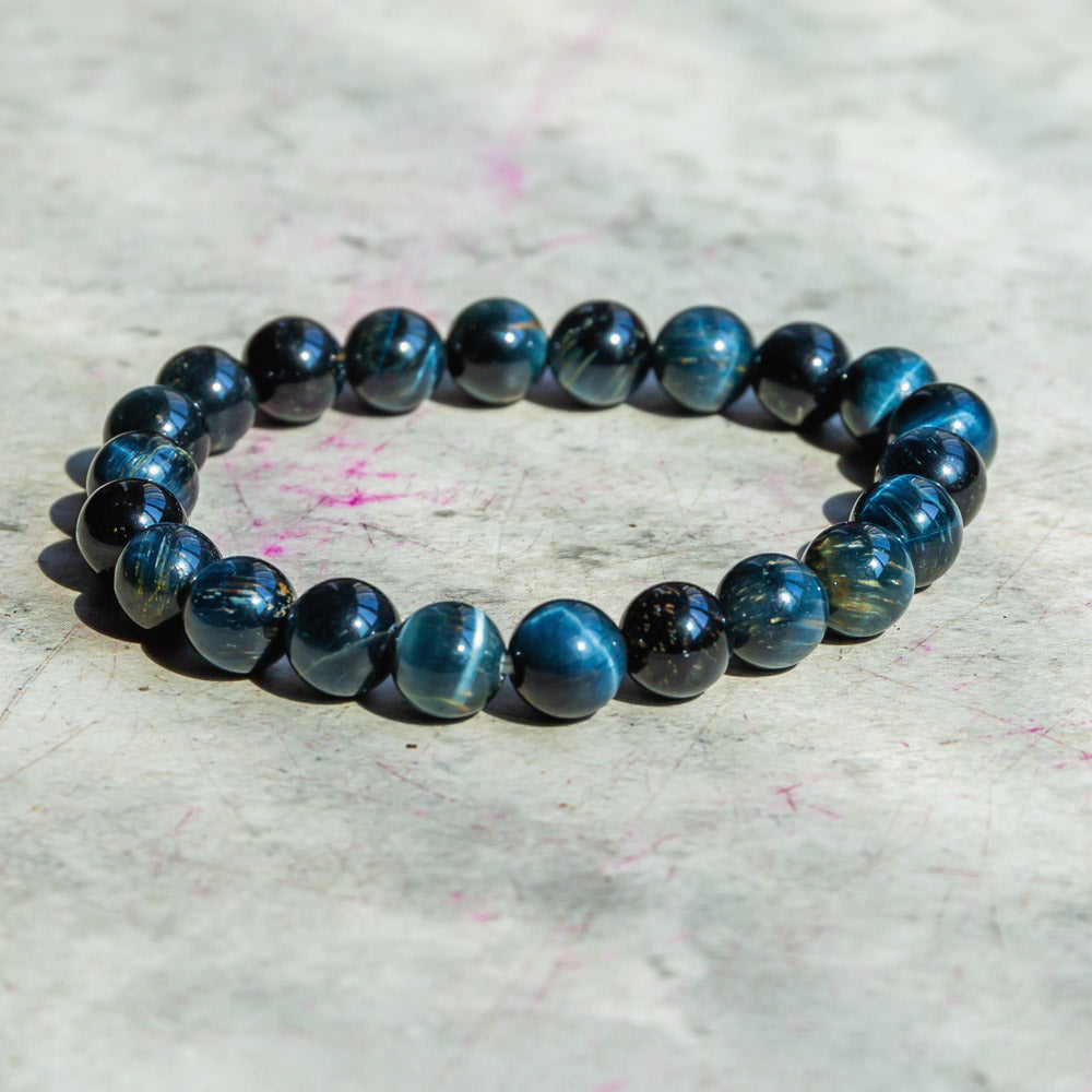 Reikistal Blue Tigers Eye Bracelet