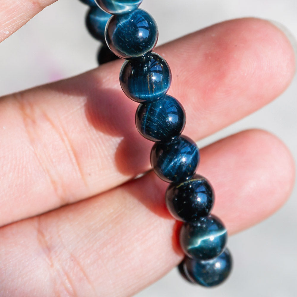 Reikistal Blue Tigers Eye Bracelet