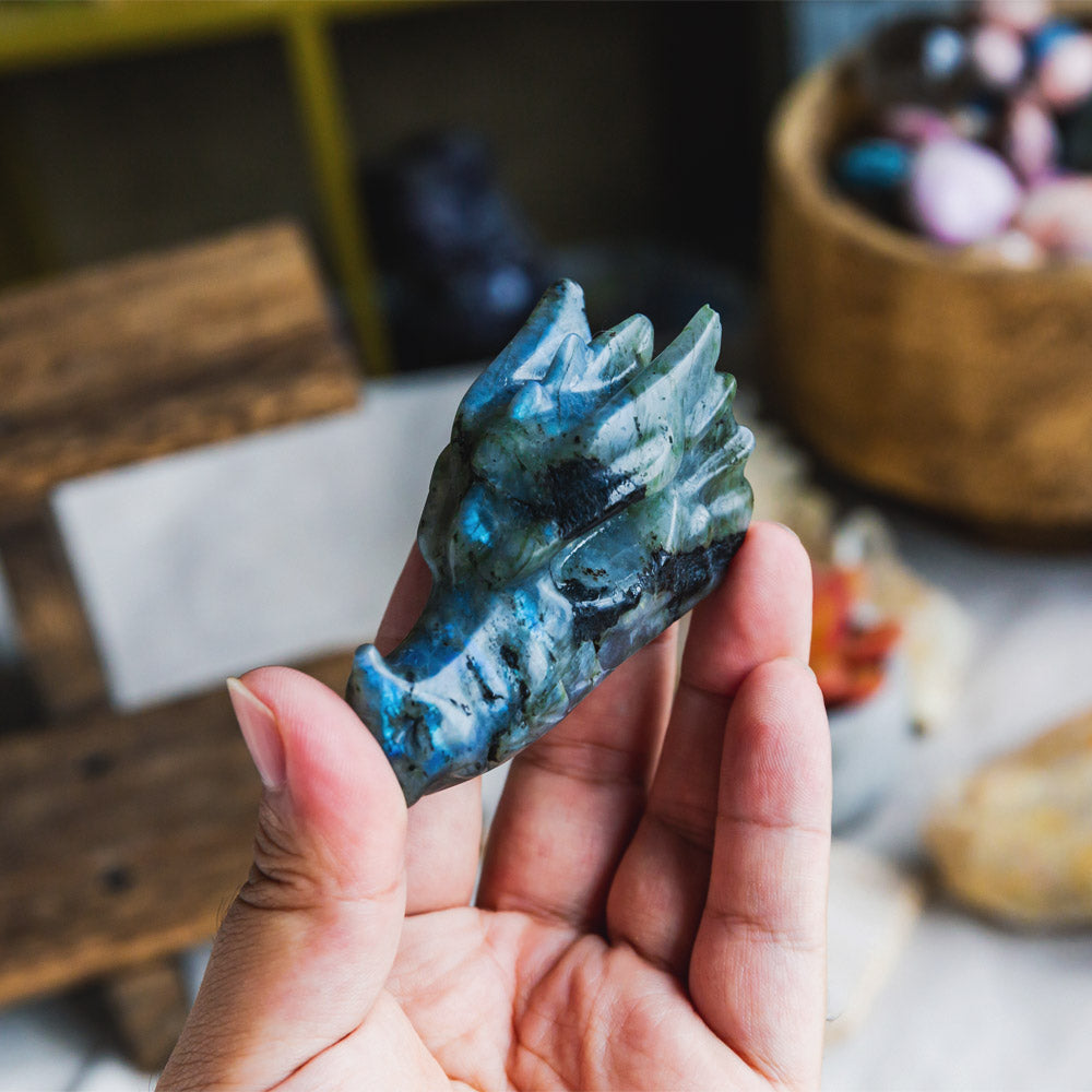Reikistal Labradorite Dragon Head