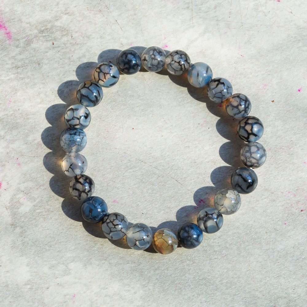 Reikistal Snake Skin Agate Bracelet