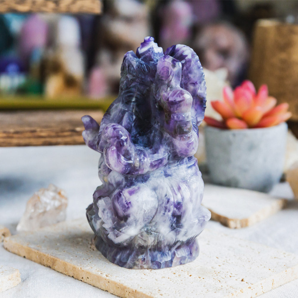 Reikistal Dream Amethyst Ganesha