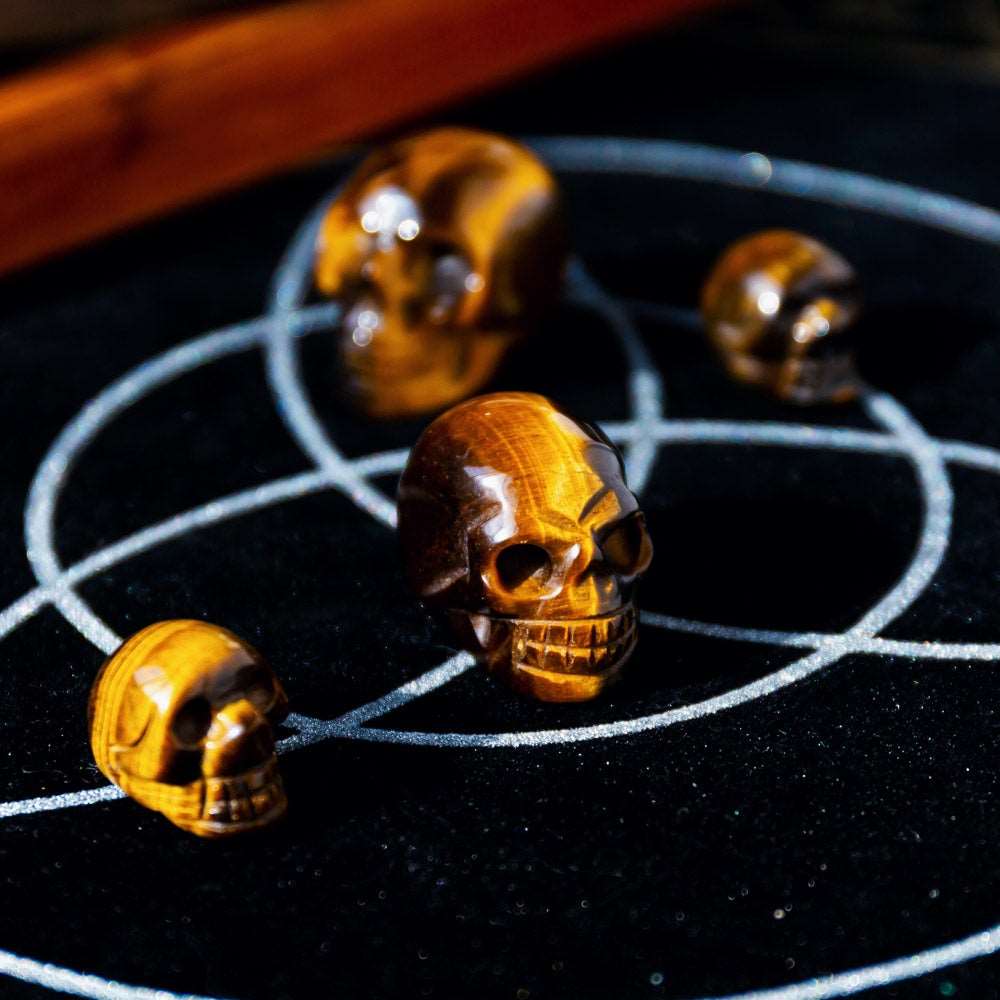 Reikistal 1.5” Tigers eye Skull