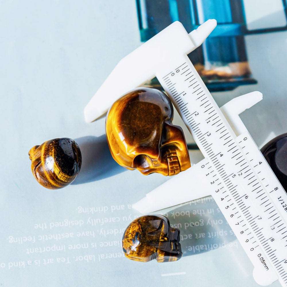 Reikistal 1.5” Tigers eye Skull