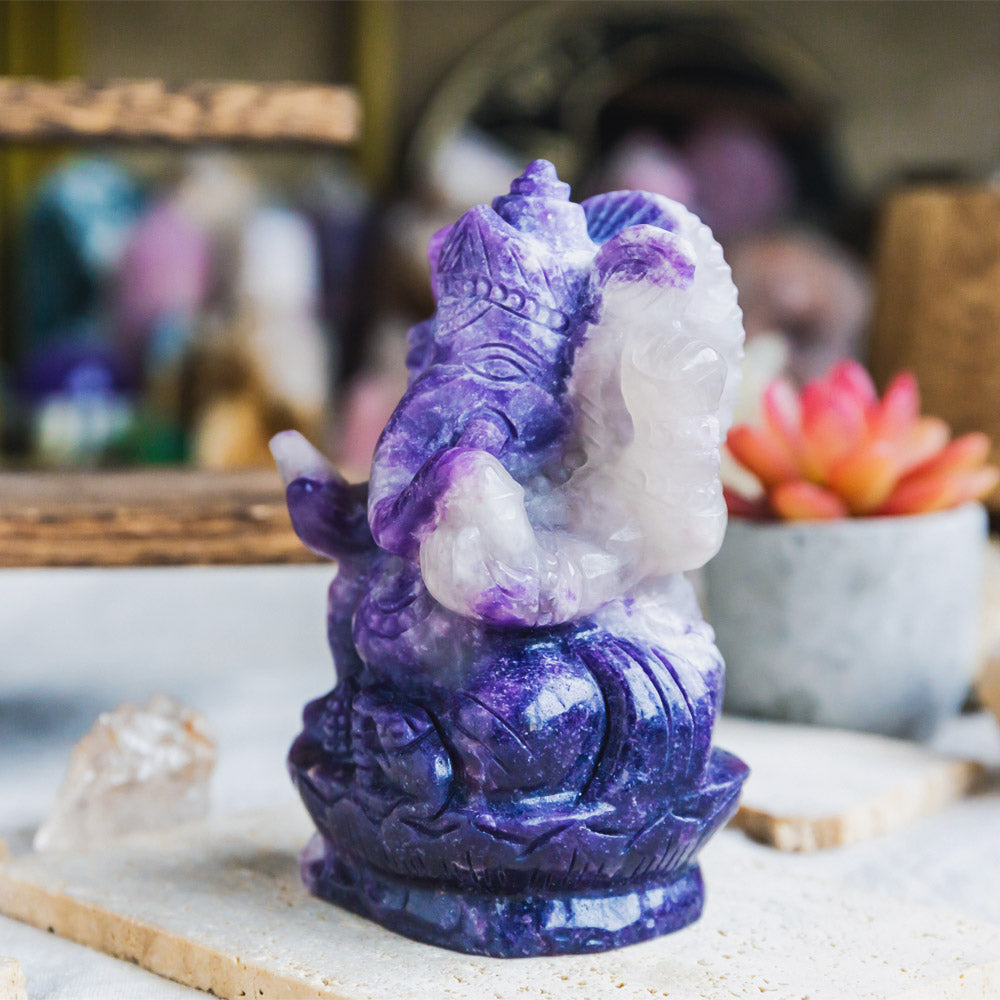 Reikistal Lepidolite Ganesha