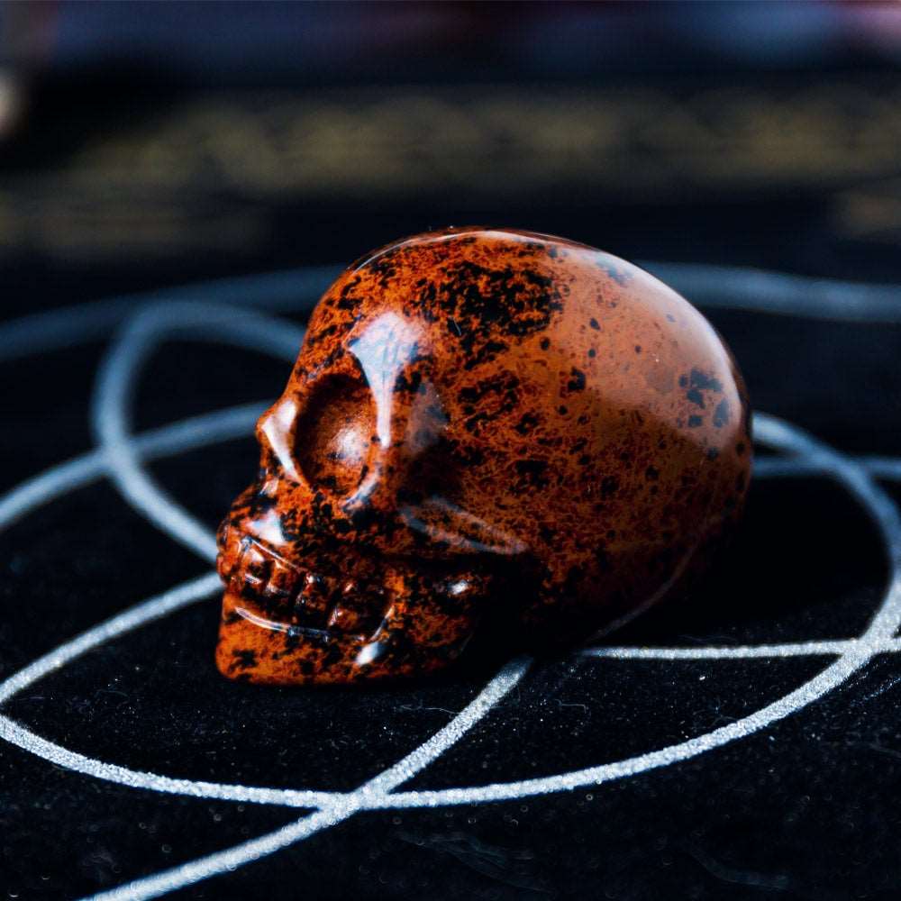 Reikistal 2” Mahogany Obsidian Skull