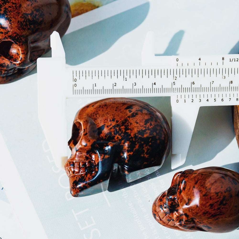 Reikistal 2” Mahogany Obsidian Skull