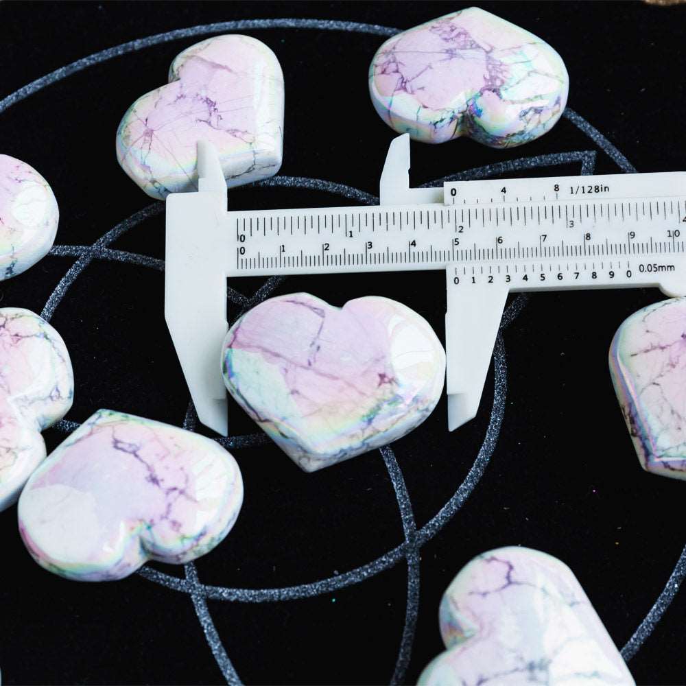 Reikistal Aura Howlite Heart